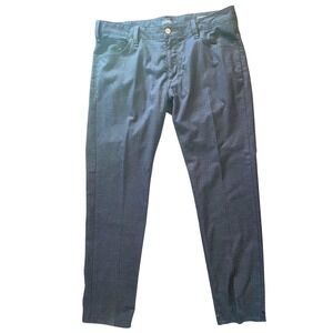 34 Heritage Courage Pants Mens 32 Navy Plaid Straight Leg  Textured